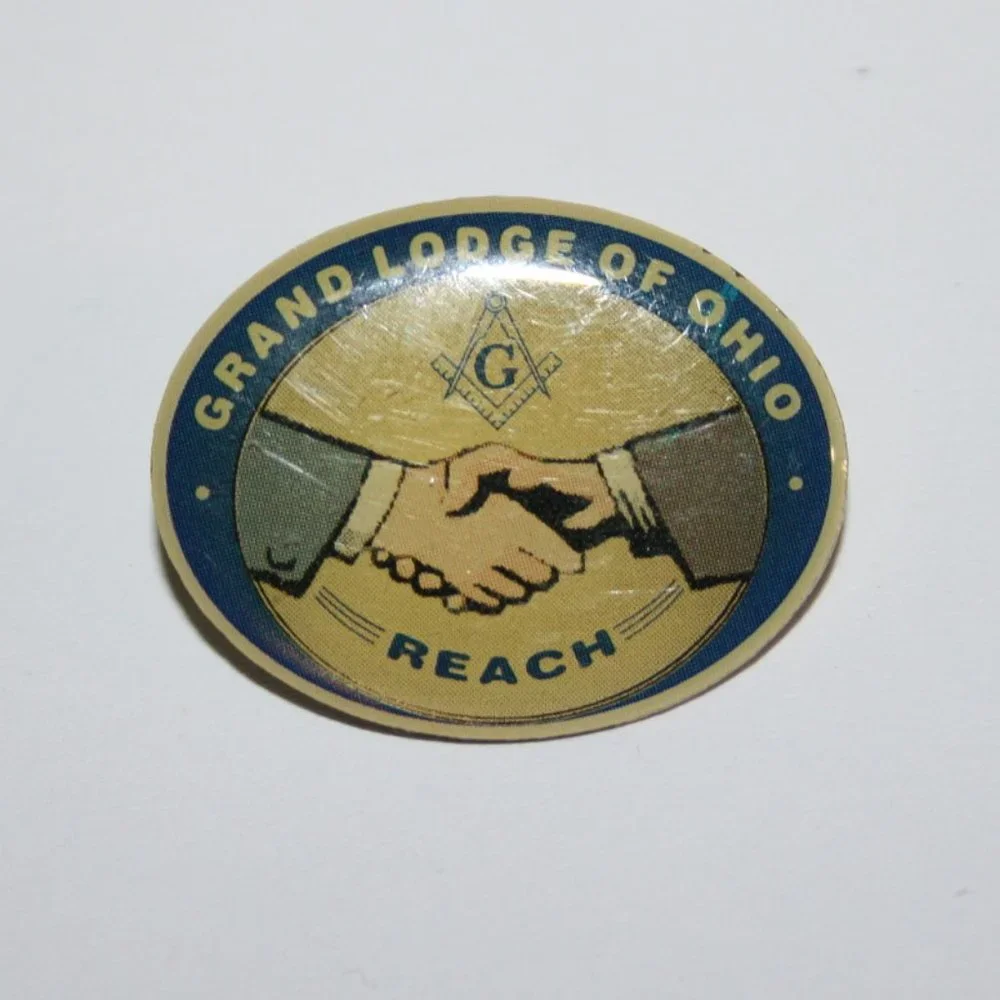 🟦📜 2009 Grand Lodge of Ohio Lapel Pin · 1 1/8